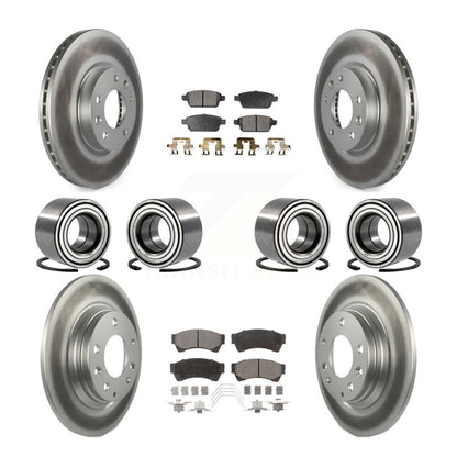 Bearing Coated Brake Rotor Pad Front Rear Kit (10Pc) For Ford Fusion Lincoln MKZ