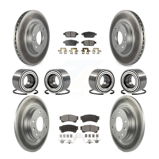 Bearing Coated Brake Rotor Pad Front Rear Kit (10Pc) For Ford Fusion Lincoln MKZ