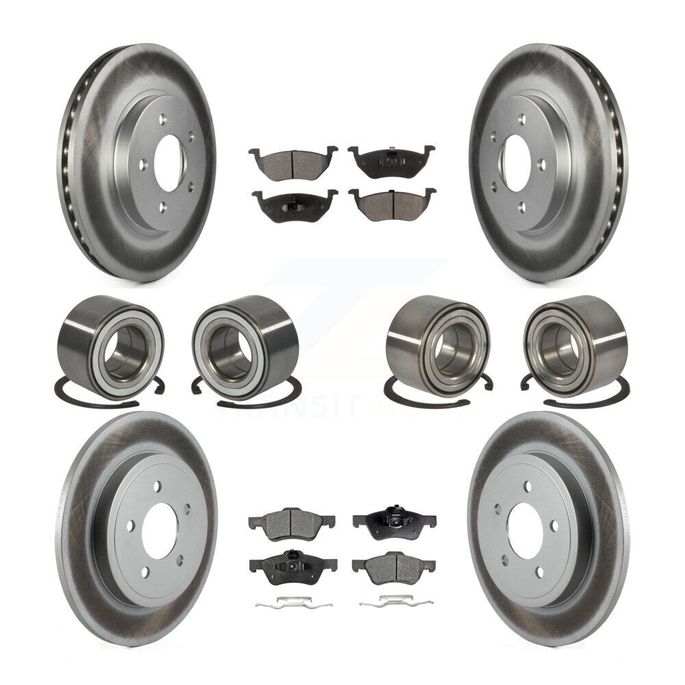 Bearing Coat Brake Rotor Pad Front Rear Kit (10Pc) For Ford Escape Mazda Tribute