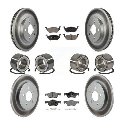 Bearing Coat Brake Rotor Pad Front Rear Kit (10Pc) For Ford Escape Mazda Tribute