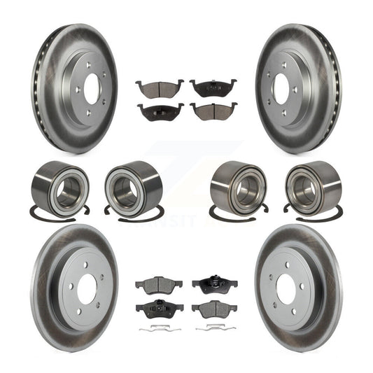 Bearing Coat Brake Rotor Pad Front Rear Kit (10Pc) For Ford Escape Mazda Tribute