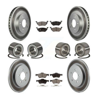 Bearing Coated Brake Rotor And Pad Front Rear Kit (10Pc) For Ford Escape Mercury