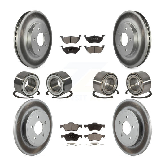 Bearing Coated Brake Rotor And Pad Front Rear Kit (10Pc) For Ford Escape Mercury