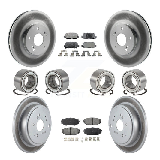 Bearing Coated Brake Rotor And Pad Front Rear Kit (10Pc) For 2001-2002 Acura MDX