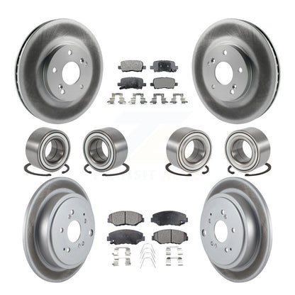 Bearing Coated Brake Rotor & Pad Front Rear Kit (10Pc) For 2003-2004 Honda Pilot