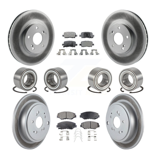 Bearing Coated Brake Rotor & Pad Front Rear Kit (10Pc) For 2003-2004 Honda Pilot