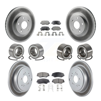 Bearing Coated Brake Rotor & Pad Front Rear Kit (10Pc) For 2005-2008 Honda Pilot