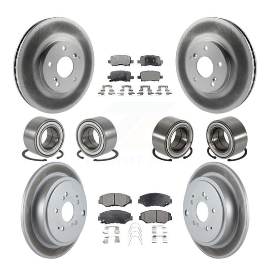 Bearing Coated Brake Rotor & Pad Front Rear Kit (10Pc) For 2005-2008 Honda Pilot