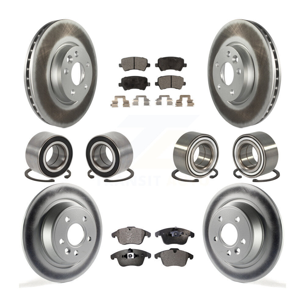 Bearing Coated Brake Rotor Pad Front Rear Kit (10Pc) For Land Rover Range Evoque