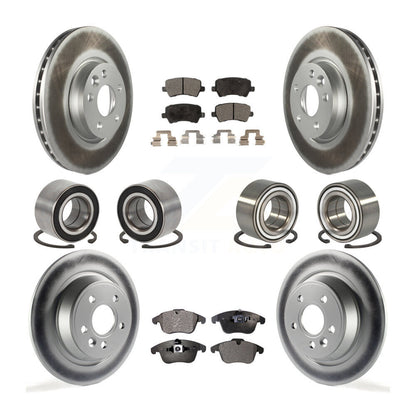 Bearing Coated Brake Rotor Pad Front Rear Kit (10Pc) For Land Rover Range Evoque