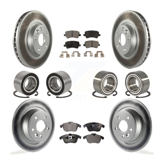 Bearing Coated Brake Rotor Pad Front Rear Kit (10Pc) For Land Rover Range Evoque