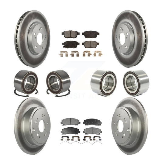 Bearing Coat Brake Rotor Pad Front Rear Kit (10Pc) For 2006-2014 Honda Ridgeline