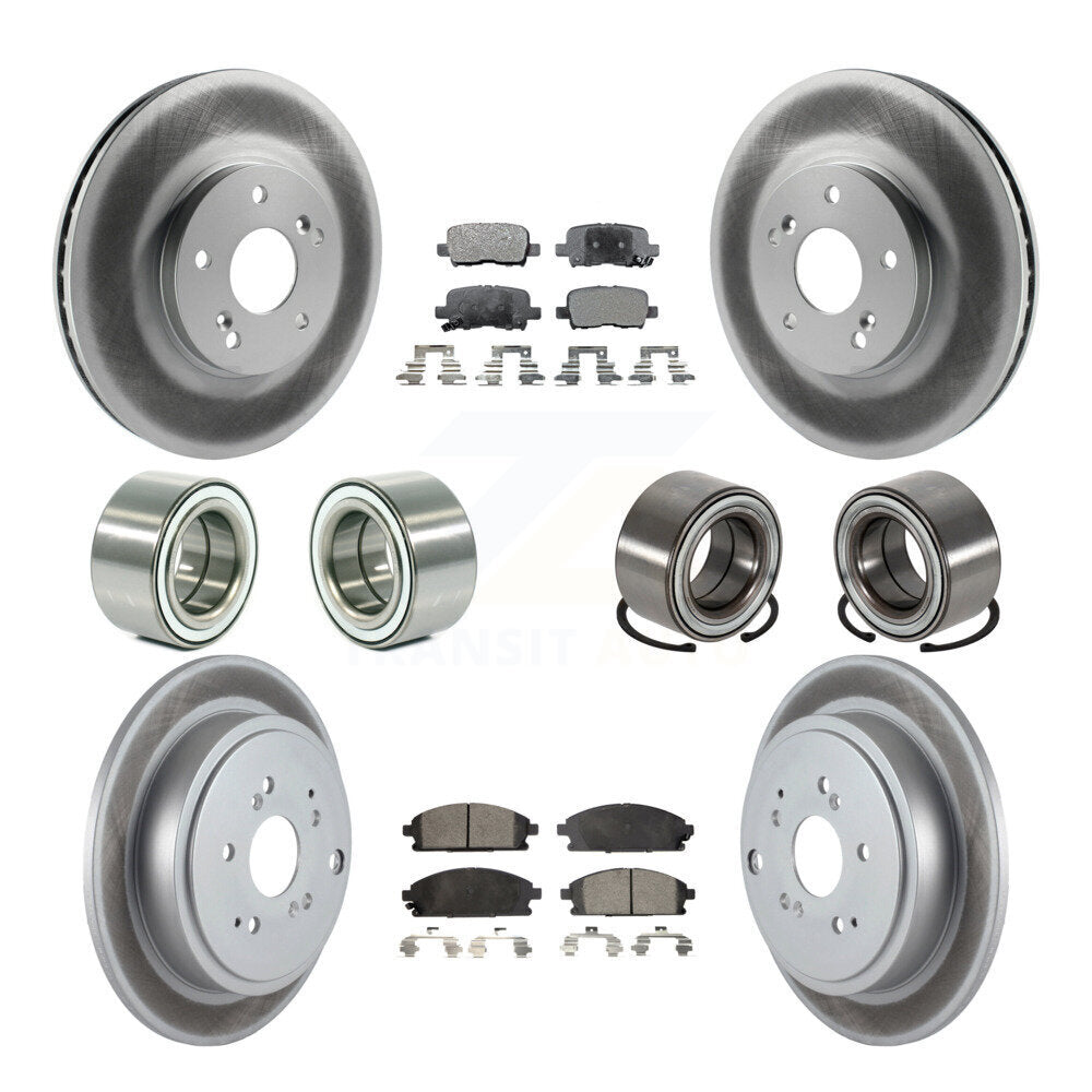 Bearing Coated Brake Rotor And Pad Front Rear Kit (10Pc) For 2003-2006 Acura MDX