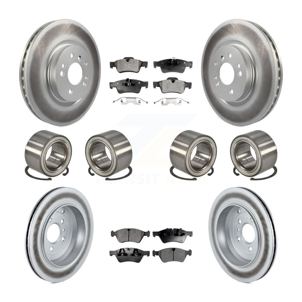 Bearing Coat Brake Rotor Pads Front Rear Kit (10Pc) For Mercedes-Benz ML500 R350