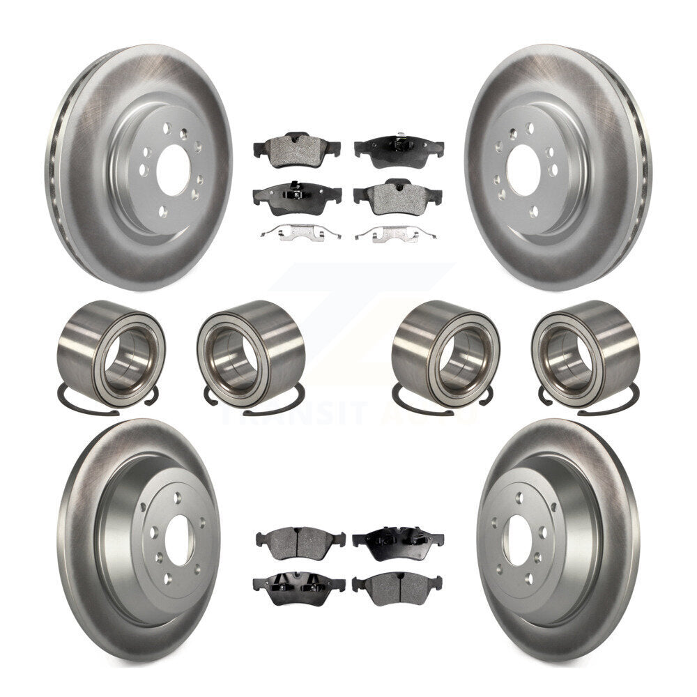 Bearing Coat Brake Rotor Pad Front Rear Kit (10Pc) For Mercedes-Benz ML350 ML320
