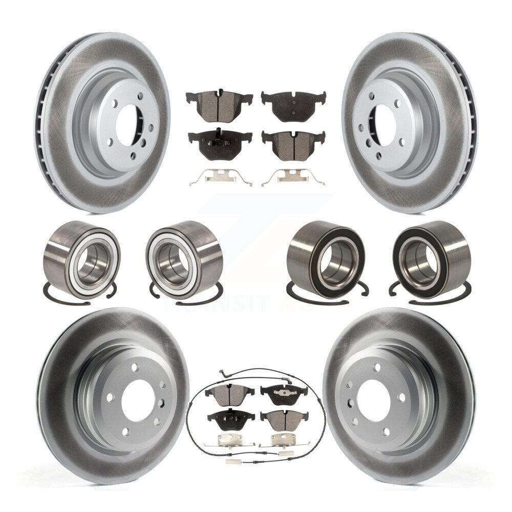 Bearing Coated Brake Rotor & Pad Front Rear Kit (10Pc) For BMW 335i xDrive 335xi