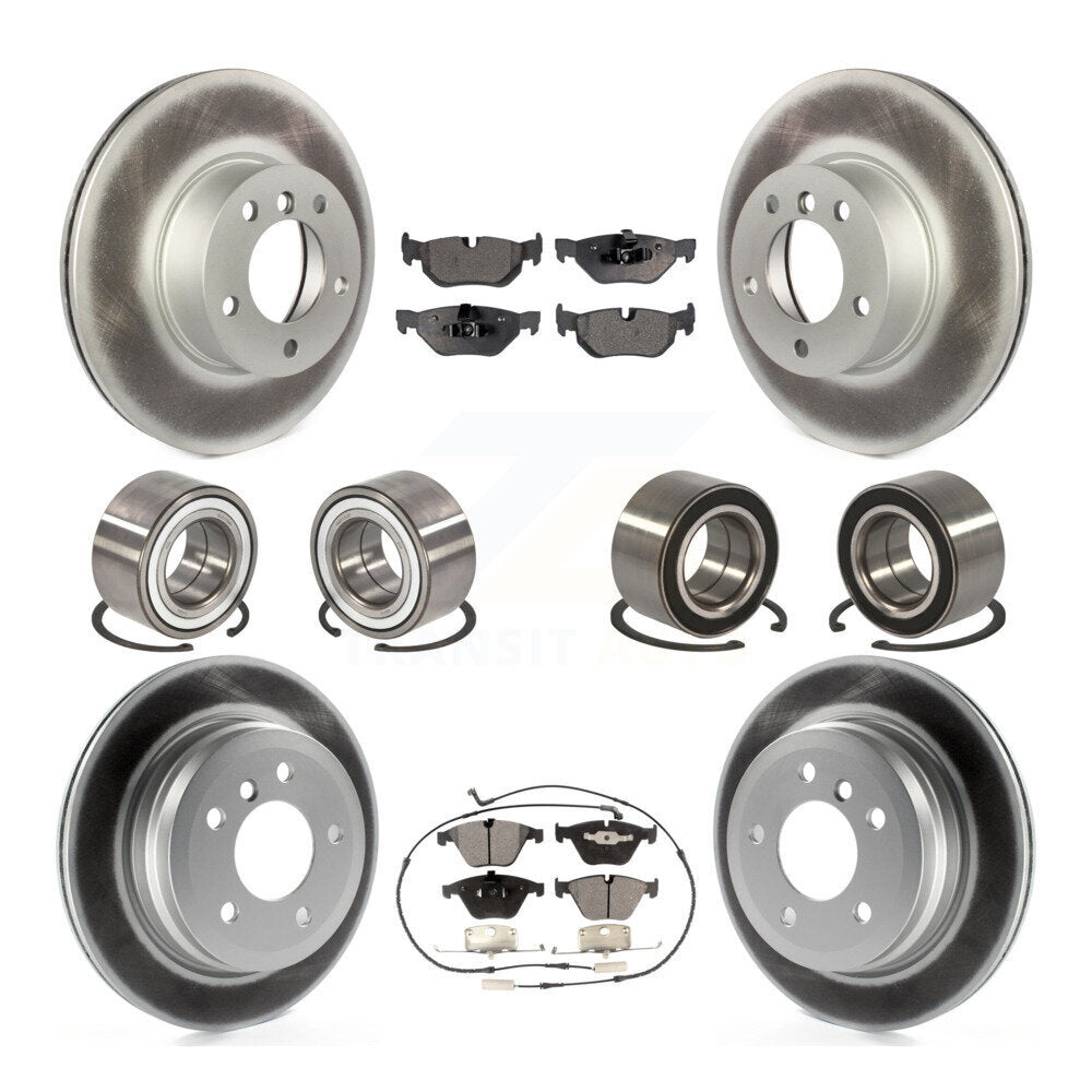 Bearing Coated Brake Rotor & Pad Front Rear Kit (10Pc) For BMW 328i xDrive 328xi
