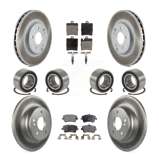 Bearing Coated Brake Rotor Pad Front Rear Kit (10Pc) For Mercedes-Benz C280 C240