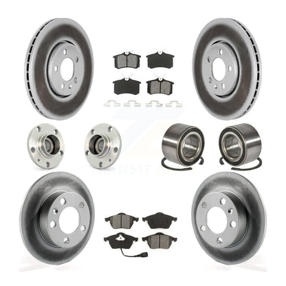 Hub Bearing Coated Brake Rotor & Pad Front Rear Kit (10Pc) For Volkswagen Beetle