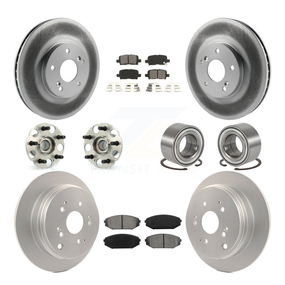 Hub Bearing Coated Brake Rotor Pad Front Rear Kit (10Pc) For 02-04 Honda Odyssey