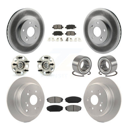 Hub Bearing Coated Brake Rotor Pad Front Rear Kit (10Pc) For 02-04 Honda Odyssey