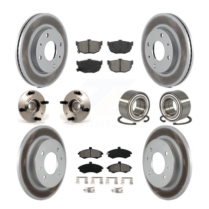 Hub Bearing Coated Brake Rotor And Pad Front Rear Kit (10Pc) For Hyundai Elantra
