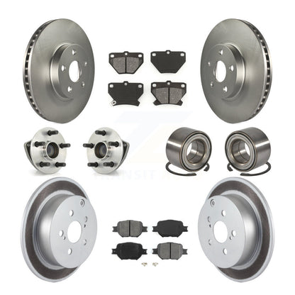 Hub Bearing Coated Disc Brake Rotor Pads Front Rear Kit (10Pc) For Toyota Celica