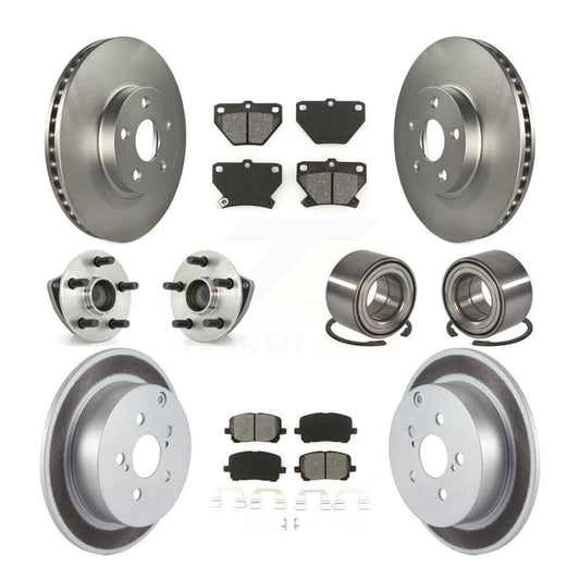 Hub Bearing Coat Brake Rotor Pad Front Rear Kit (10Pc) For Toyota Matrix Pontiac