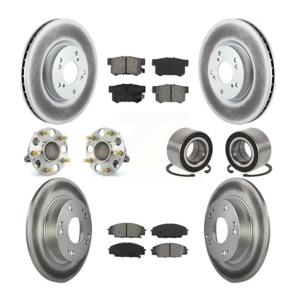 Hub Bearing Coat Brake Rotor Pad Front Rear Kit (10Pc) For Honda Civic Acura CSX