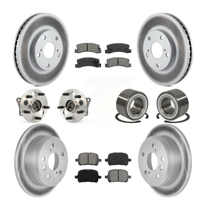 Hub Bearing Coated Brake Rotor Pad Front Rear Kit (10Pc) For Toyota Camry Solara