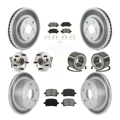 Hub Bearing Coated Brake Rotor Pad Front Rear Kit (10Pc) For Toyota Camry Solara