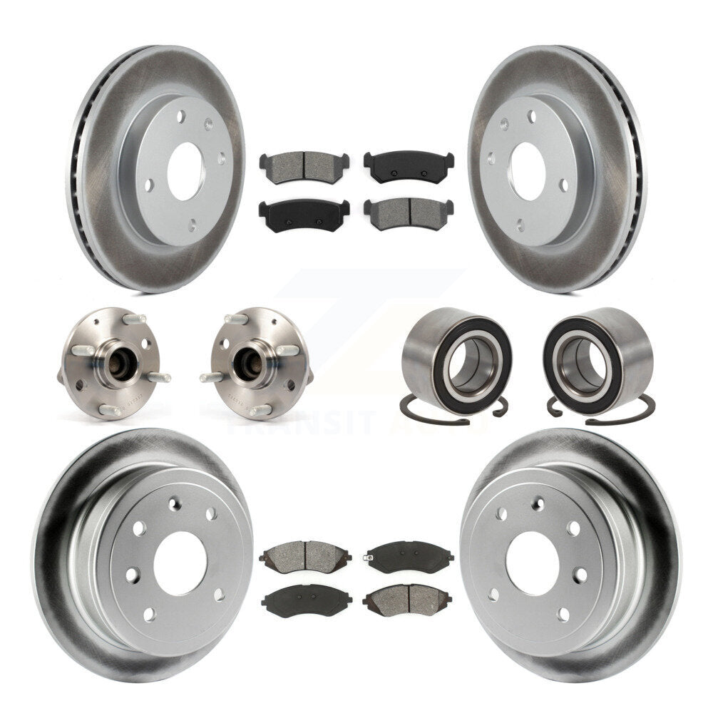 Hub Bearing Coat Brake Rotor Pads Front Rear Kit (10Pc) For Chevrolet Optra Reno