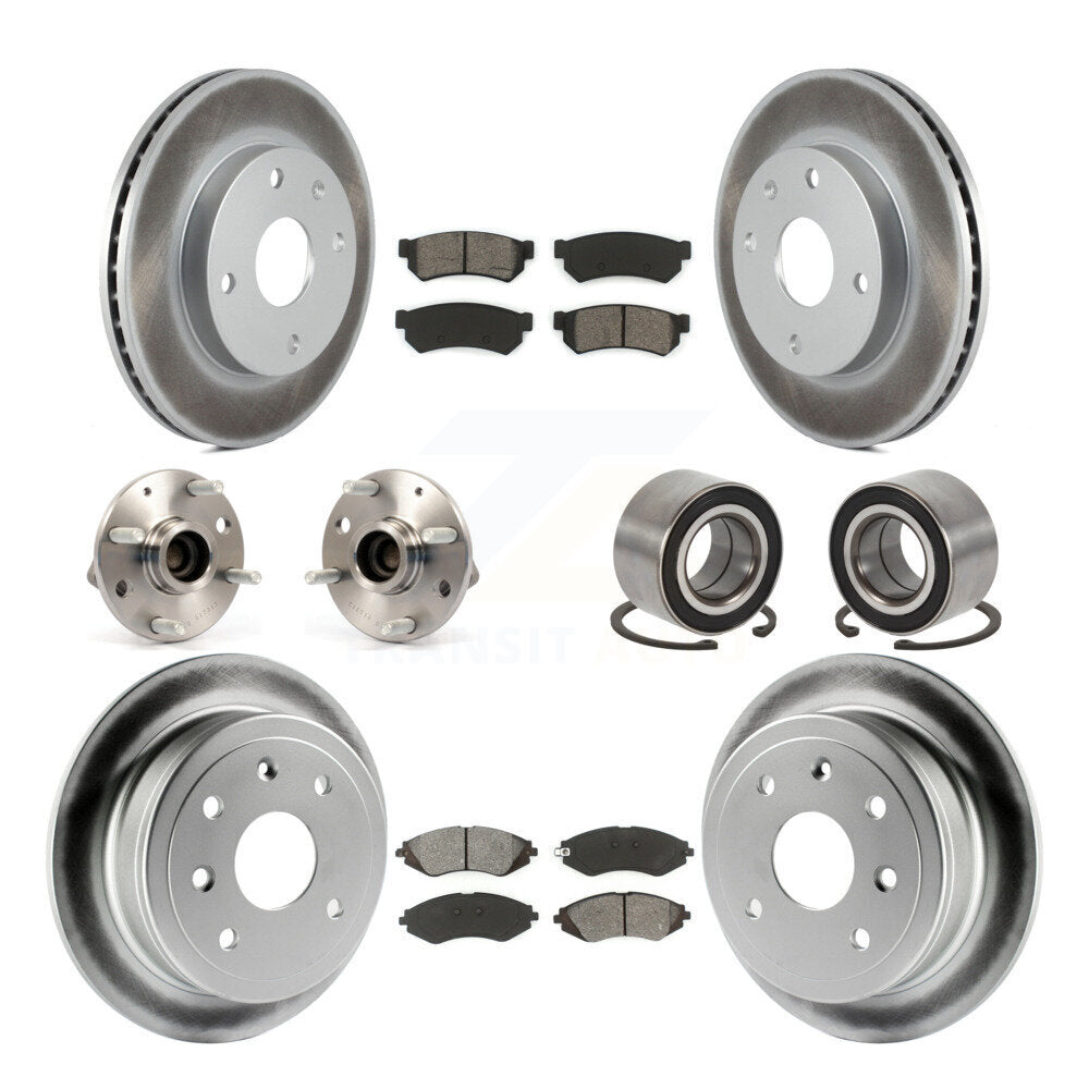 Hub Bearing Coat Brake Rotor Pads Front Rear Kit (10Pc) For Chevrolet Optra Reno