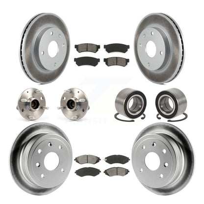 Hub Bearing Coat Brake Rotor Pads Front Rear Kit (10Pc) For Chevrolet Optra Reno