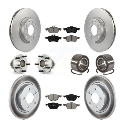 Hub Bearing Coated Disc Brake Rotor Pads Front Rear Kit (10Pc) For Mazda 3 Sport