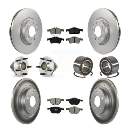 Hub Bearings Coated Disc Brake Rotors And Pads Front Rear Kit (10Pc) For Mazda 5
