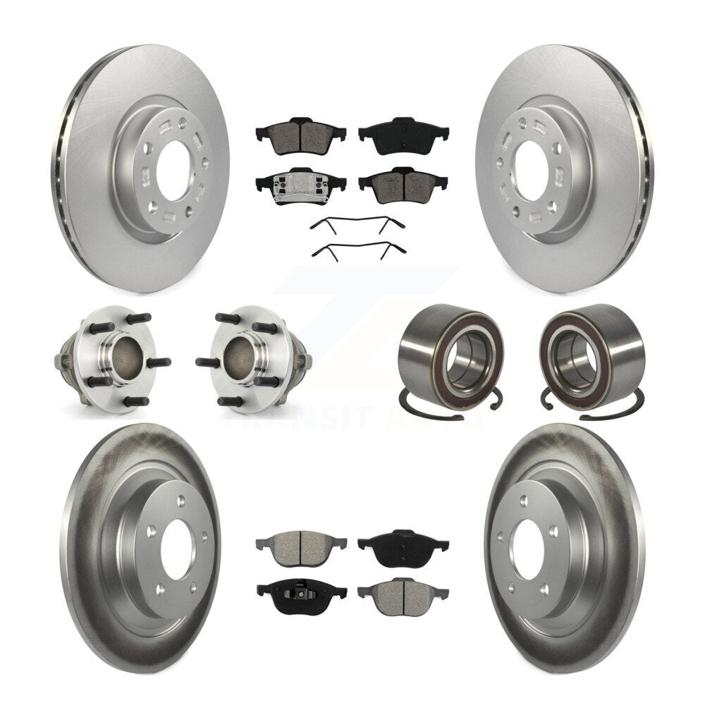 Hub Bearing Coat Brake Rotor Pad Front Rear Kit (10Pc) For 2006 Mazda 5 To 02 06