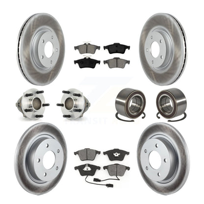 Hub Bearings Coated Disc Brake Rotors And Pads Front Rear Kit (10Pc) For Mazda 3