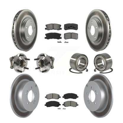 Hub Bearing Coat Brake Rotor Pads Front Rear Kit (10Pc) For Mitsubishi Outlander