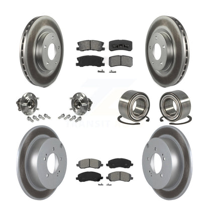 Hub Bearing Coat Brake Rotor Pads Front Rear Kit (10Pc) For Mitsubishi Outlander