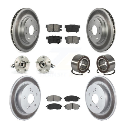 Hub Bearing Coat Brake Rotor Pads Front Rear Kit (10Pc) For 07-13 Suzuki SX4 AWD