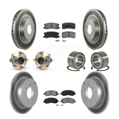 Hub Bearing Coat Brake Rotor Pads Front Rear Kit (10Pc) For Mitsubishi Outlander