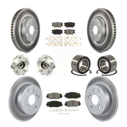 Hub Bearing Coat Brake Rotor Pad Front Rear Kit (10Pc) For Toyota Matrix Pontiac