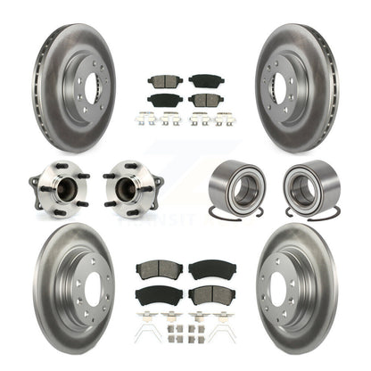 Hub Bearing Coated Brake Rotor Pads Front Rear Kit (10Pc) For 09-13 Mazda 6 3.7L