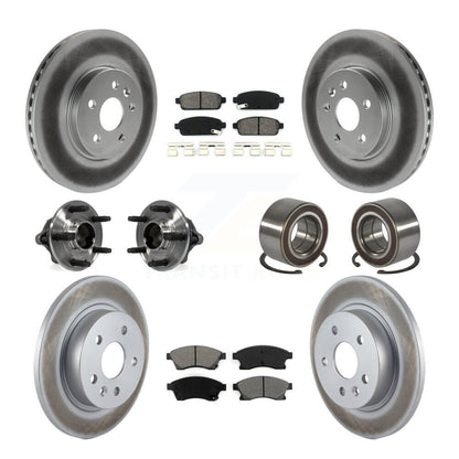 Hub Bearing Coated Brake Rotor Pads Front Rear Kit (10Pc) For Chevrolet Sonic RS