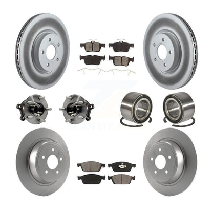 Hub Bearing Coated Brake Rotor Pad Front Rear Kit (10Pc) For Ford Escape Lincoln