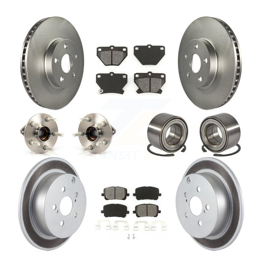Hub Bearing Coat Brake Rotor Pad Front Rear Kit (10Pc) For Toyota Matrix Pontiac