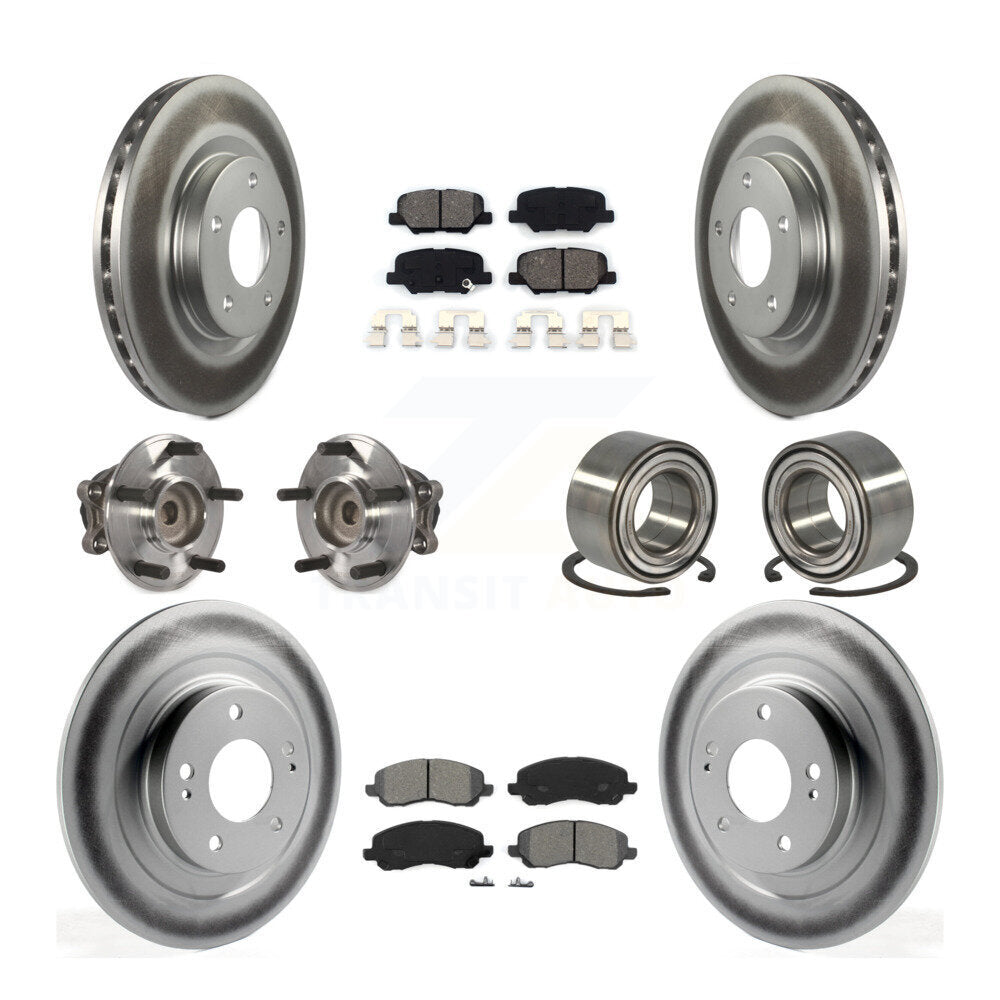 Hub Bearing Coat Brake Rotor Pads Front Rear Kit (10Pc) For Mitsubishi RVR Sport