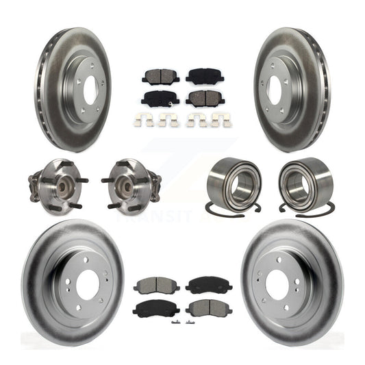 Hub Bearing Coat Brake Rotor Pads Front Rear Kit (10Pc) For Mitsubishi RVR Sport