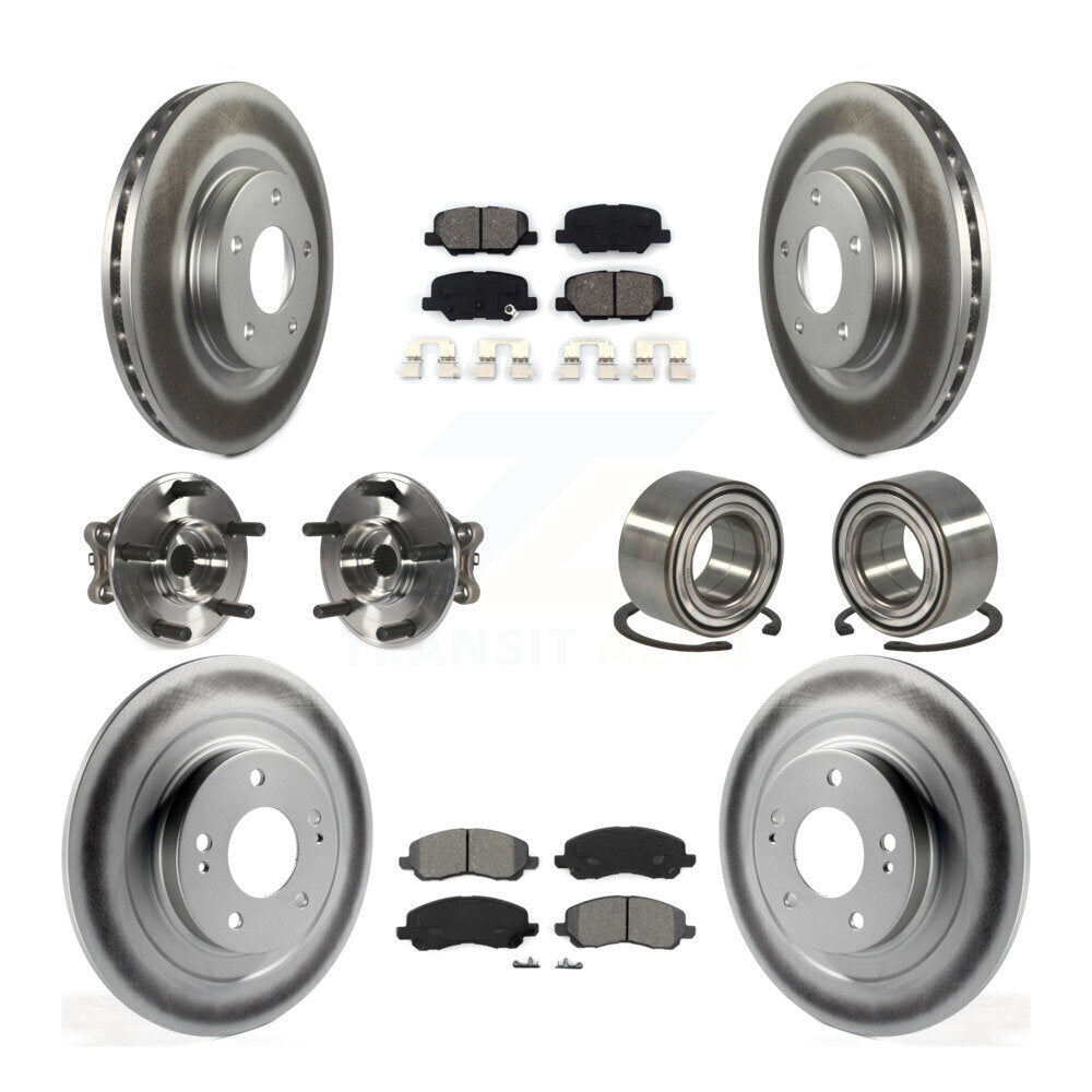 Hub Bearing Coat Brake Rotor Pads Front Rear Kit (10Pc) For Mitsubishi RVR Sport